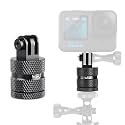 HSU Aluminum 1/4 inch 20 Camera Mount, 360 Degree Rotation Tripod Adapter Fits GoPro Hero, Sony, Xiaomi AKASO Camparki Action Cameras and Other Standard 1/4 Accessories