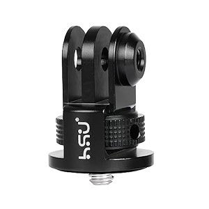 hsu aluminium camera tripod mount adapter 1434 20 for gopro hero 121110987 insta360 x3x2xrsr amp other cameras black