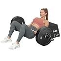 HT01-B Hip Thrust Bench, Hip Thrust Machine for Core&Ab Strength Training, Hip Thrust Booty Workout Box with Non-Slip, Glute Bridge Machine for Home and Gym, Large/Medium Size