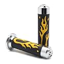 1 Inches Grips WATERCRAFTS Flame Gel Style Thinner Wall Skull Yellow [P/N: XH4071-YELLOW]