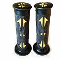 HTTMT- (Left:7/8"/ Right:1") Universal ATVs &amp; PWC Rubber Comfort Grips- [Yellow] Compatible with Left side 22mm (7/8"), Right Side: 25mm (1") Motorcycle Hand Grips