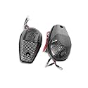 MT224-012-CN+SM Smoke Flush Mount Turn Signals Blinker Light Compatible with Universal Sportbikes