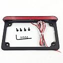 MT294-002-BK Black 7 Inches x 4 Inches Flat License Plate Frame Bracket Tag Holder w/ 6 Inches LED Bar Compatible with Universal /Suzuki/Yamaha/Kawasaki/Harley