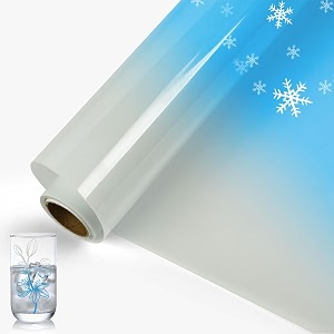 htvront permanent cold color changing vinyl 1234 x 539 clear to blue adhesive vinyl with pet backing durable waterproof adhesive for crafts stickers