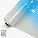 HTVRONT Permanent Cold Color Changing Vinyl, 12" x 5' Clear to Blue Adhesive Vinyl with PET Backing, Durable Waterproof Adhesive for Crafts, Stickers