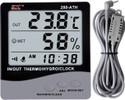 HTY HTC-288-ATH Indoor-Outdoor Thermo / Hygrometer Clock large 3 line LCD display Hydrometer
