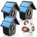 HTZSAFE Solar Driveway Alarm 1/2 Mile Long Range - 1 Receiver + 3 Sensors
