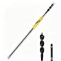 HUAALIUCHE 48" Flexible Installer Drill Bit for Pulling Wires in Walls, Ceilings, and Sidewalks, 3/4" Auger with Screw Point & Fish Eye, 1/4" 3-Flat Shank for Wood & Conduits, with Storage Tube