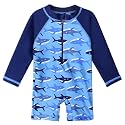 HUAANIUE Toddler Boy Swimsuit Rashguard One-Piece Swimwear 0-6 Years