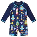HUAANIUE Toddler Boy Swimsuit Rashguard One-Piece Swimwear 0-6 Years