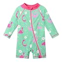 HUAANIUE Toddler Girl Swimsuit Long Sleeve UPF50+ Sun Protection 0-6T