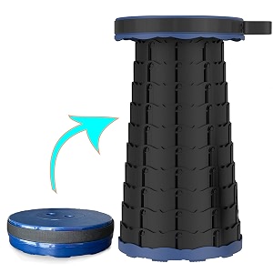huakastro polypropylene portable telescopic lightweight photography retractable folding stool with shoulder strap navy seat load max350lbs