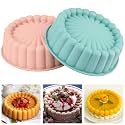 HUAKENER 2 Pcs Charlotte Cake Pan, 8 Inch Round Cake Pan
