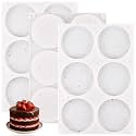 HUAKENER 3 Pcs Silicone Muffin Top Pan for Baking, 4 Inch Round Baking Mold