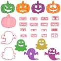 HUAKENER Halloween Cookie Cutters Set, Pumpkin Ghost Cookie Cutter