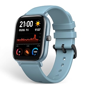 amazfit huami gts smartwatch steel blue