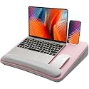 HUANUO Laptop Lap Desk with Cushion, Fit up to 15.6" Laptop, Pink