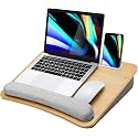 HUANUO Laptop Lap Desk with Cushion, Fit up to 15.6" Laptop, Light Wood