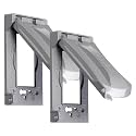 Hubbell Bell MX1050S Single-Gang Weatherproof Heavy Duty Universal Flip Cover, 2.87"W x 4.84"H, Gray Finish (Pack of 2)