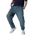 Hubberholme Men39s Loose Fit Cargo Jogger Jeans