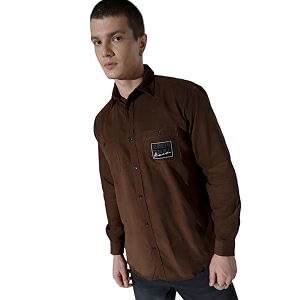 Hubberholme Mens Oversized Full Sleeve Corduroy Shirt