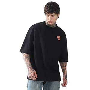 Hubberholme Men Cotton Printed Oversized Round Neck