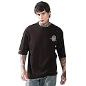 Hubberholme Men Cotton Terry Printed Oversized Round