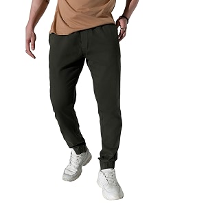 Hubberholme Men Olive Regular Smart Joggers HHMWJS002