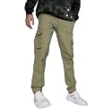 Hubberholme Mens Grey Mid-Rise Cotton Casual Joggers