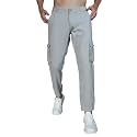 Hubberholme Mens Grey Mid-Rise Cotton Casual Joggers