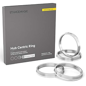 hubcentric rings pack of 4 - 931mm id to 1061mm od - silver aluminum hubrings - only works on 931mm vehicle hubs and 1061mm wheel centerbore