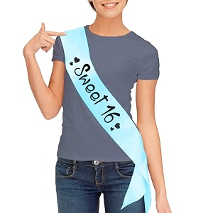 sweet 16 sash for girls birthday party decoration