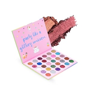 huda girl unicorn glitter eyeshadow palette 30-shade