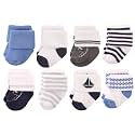 Hudson Baby Baby 8-pack Cotton Rich Newborn and Terry Socks