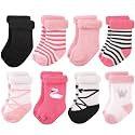 Hudson Baby Baby 8-pack Cotton Rich Newborn and Terry Socks