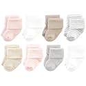 Hudson Baby Baby 8-pack Cotton Rich Newborn and Terry Socks