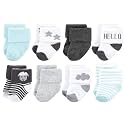 Hudson Baby Baby 8-pack Cotton Rich Newborn and Terry Socks