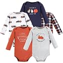 Hudson Baby baby-boys Cotton Long-sleeve Bodysuits 5-pack