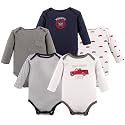 Hudson Baby baby-boys Cotton Long-sleeve Bodysuits 5-pack