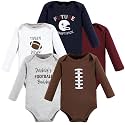 Hudson Baby baby-boys Cotton Long-sleeve Bodysuits 5-pack