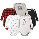 Hudson Baby baby-boys Cotton Long-sleeve Bodysuits 5-pack
