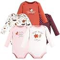 Hudson Baby baby-boys Cotton Long-sleeve Bodysuits 5-pack