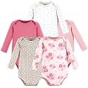 Hudson Baby baby-boys Cotton Long-sleeve Bodysuits 5-pack
