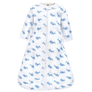 hudson baby baby-boys long sleeve muslin sleeping bag wearable blanket sleep sack