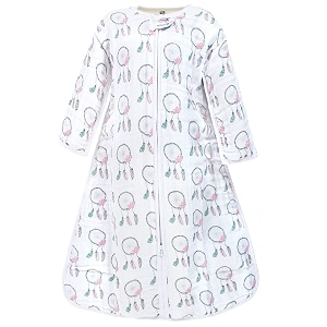 hudson baby baby-boys long sleeve muslin sleeping bag wearable blanket sleep sack
