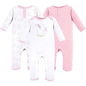 hudson baby baby cotton union suit 3 pack