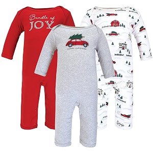 hudson baby baby cotton union suit 3 pack