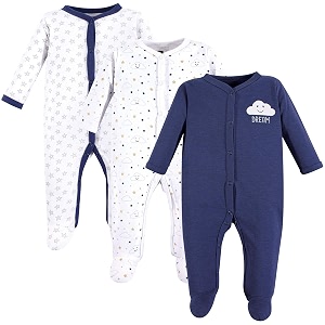 hudson baby baby cotton union suit 3 pack