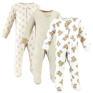 hudson baby baby cotton union suit 3 pack