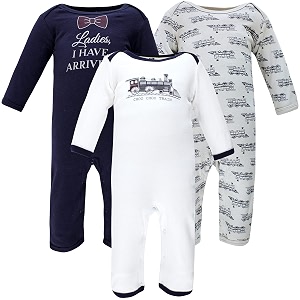 hudson baby baby cotton union suit 3 pack